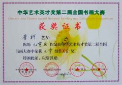 第二屆中華藝術(shù)英才獎全國書畫大賽獲獎名單
